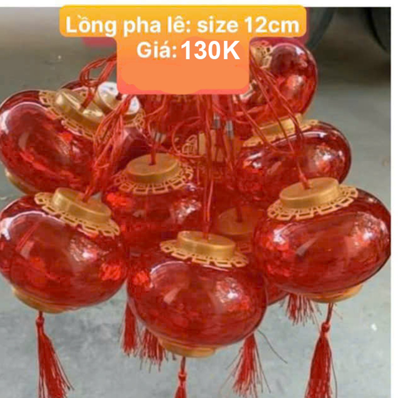 Dây đèn Pha Lê Size 12cm