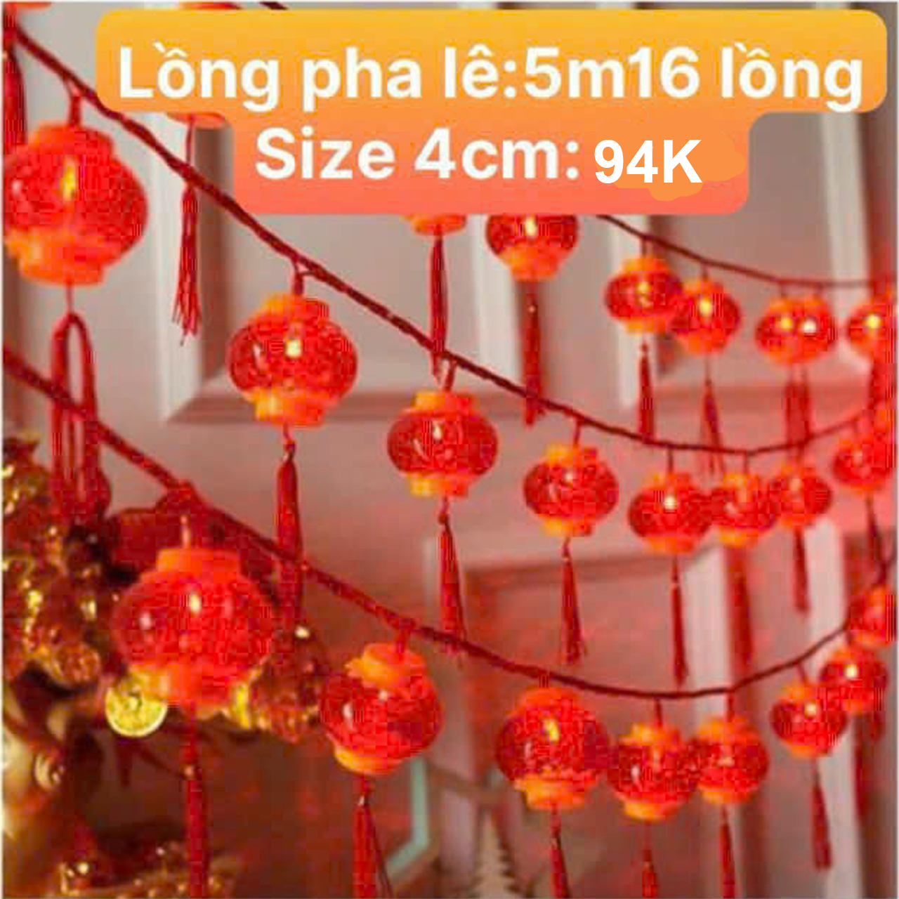 Dây đèn Pha Lê Size 4cm