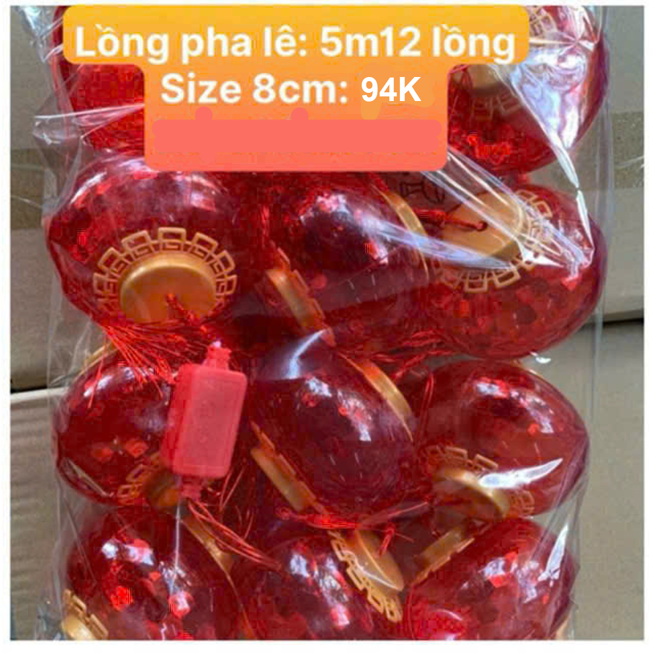 Dây đèn Pha Lê Size 8cm